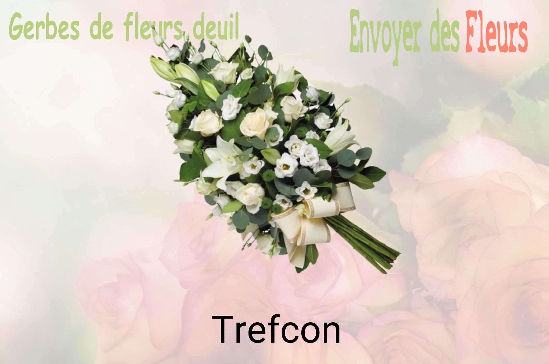 Gerbe de fleurs de deuil livrée à Trefcon